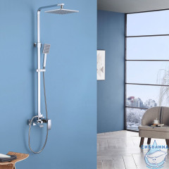 Душевая стойка ABBER Wasserfall AF8616L с изливом, хром
