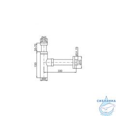 Сифон для умывальника Toni Arti  TA-A188B черный матовый