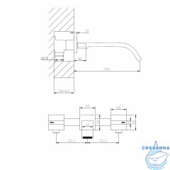 Смеситель для раковины встраиваемый Abber Wasserfall AF8612NG (никель)
