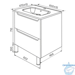 Тумба Iddis Edifice 60 белый глянец с раковиной 60 EDI60WFi95