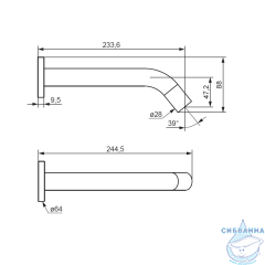 Смеситель для раковины встраиваемый Damixa Scandinavian Pure 360270300 (черный матовый)