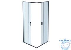 Душевое ограждение Aquatek AQ ARI KV 08020GM 80x80 профиль оружейная сталь, стекло прозрачное (без поддона)