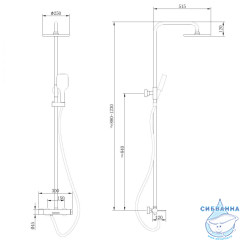 Душевая система Abber Emotion 250 1 режим AF8816G (золото матовое)