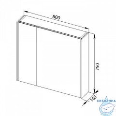 Шкаф-зеркало Aquanet Латина 80 белый 179635