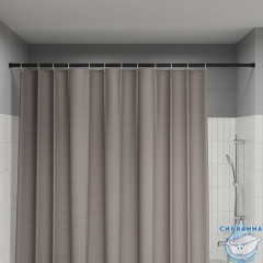 Карниз для ванной комнаты, 110-200 см, черный, IDDIS, SRB0120i14