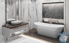 Ванна из литьевого мрамора Esse Borax 179x79