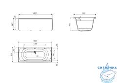 Акриловая ванна 1Marka Esma MG 180x80