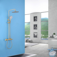 Душевая система Abber Emotion 250 1 режим AF8816G (золото матовое)