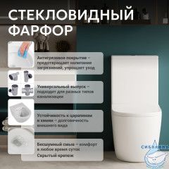 Унитаз напольный Abber Bequem AC1110 с бачком и сиденьем Soft Close (микролифт)