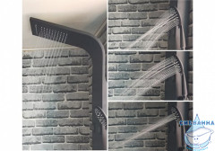 Душевая панель Aquanet Galaxy Black 200 2 режима 237440 (черный матовый)