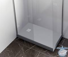 Поддон из литьевого мрамора Bas Essentia 170х80 серый