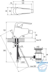 Смеситель для биде Ravak Rosa X070013 (хром)