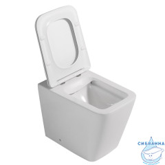 Унитаз приставной Abber Rechteck AC1211 с сиденьем Soft Close (микролифт) (белый)