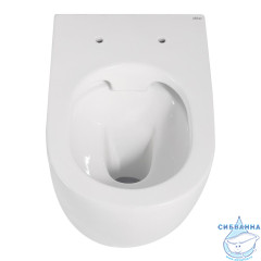 Унитаз приставной безободковый Abber Bequem AC1111 с сиденьем Soft Close (микролифт) (белый)