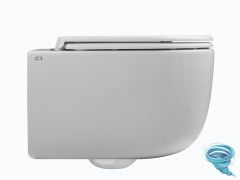 Унитаз подвесной безободковый Charus Elmo Rimless EWC700-129WT с сиденьем Soft Close (микролифт)