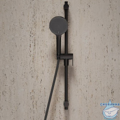 Лейка для душа, черный матовый, Aiger, IDDIS, AIG4FB0i18