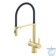 Смеситель для кухни Oliveeka OL-458009-BG (золото матовое)