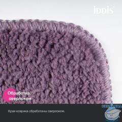 Коврик для ванной комнаты, 65х45, микрофибра, фиолетовый, IDDIS, PSQS01Mi12