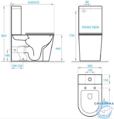 Бачок для унитаза Koller Pool Orion OR-0650-RC-T 