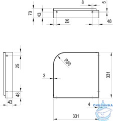 Консоль Ravak Yard 45 X01775