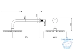 Верхний душ Allen Brau Priority 300 1 режим 323754