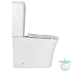 Унитаз напольный безободковый Azario Anteo Square  AZ-1218A с бачком и сиденьем Soft Close (микролифт)