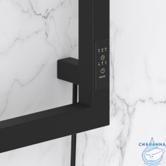 Полотенцесушитель электрический Сунержа Этюд 33х105 (с возможностью скрытого подключения, подключение R) (черный матовый)