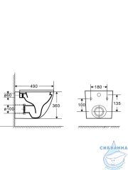 Инсталляция AlcaPlast Sadromodul с кнопкой смыва (хром глянцевый) в комплекте с унитазом Azario Grado c сиденьем Soft close (микролифт)