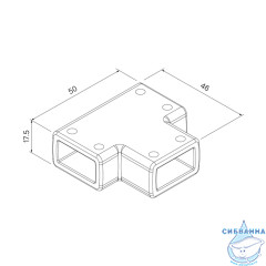 Коннектор каркаса душевой перегородки Walk In, черный, Slide, IDDIS, SLI1BS0i23