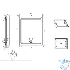 Акриловый поддон Azario 90x120 P1912 R/L