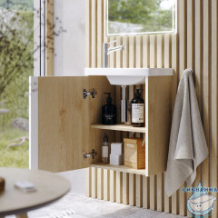 Тумба Aqwella Urban 45 дуб давос с раковиной Фостер 45