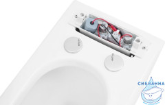 Унитаз приставной импульсный Abber Rechteck AC1213P с сиденьем Soft Close (микролифт) (белый)