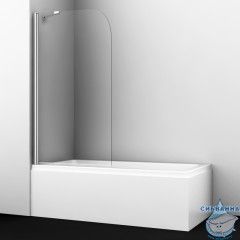 Шторка для ванны Wasserkraft  Berkel 35P01-80 Fixed 80x140 профиль хром, стекло прозрачное