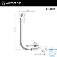Слив-перелив WHITECROSS ULTIMA (брашированный никель)