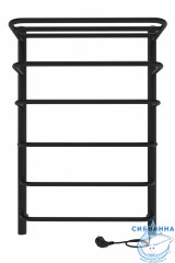 Полотенцесушитель электрический Indigo Hit с полкой П5 50х80 черный муар (с возможностью скрытого подключения, подключение R/L)