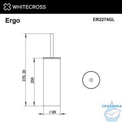 Ершик напольный WHITECROSS Ergo ER2274GL (золото)