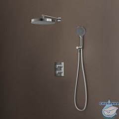 Душевая система с тропическим и ручным душем, с термостатом, глянцевый хром, Duna, IDDIS, DUNSB0Ti67
