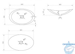 Раковина на столешницу 61 см ABBER Stein AS2606