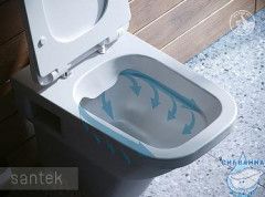 Унитаз подвесной безободковый Santek Лайн 1.WH50.1.574(с сиденьем Soft Close (микролифт)