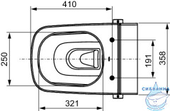 Унитаз подвесной безободковый, с функцией биде TECEone 9700200 (с сиденьем Soft Close (микролифт))