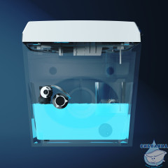 Унитаз подвесной безободковый, импульсный Abber Bequem AC1119S с сиденьем Soft Close (микролифт) (белый матовый)