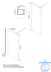 Walk-in Vincea Walk In HS 70 профиль хром, стекло прозрачное VSW-1H700CL