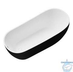 Акриловая ванна Grossman Galaxy GR-1403MB 170x75 с каркасом (белый/черный матовый)