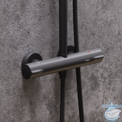 Душевая система Damixa Scandinavian Pure 936800300 (черный матовый)