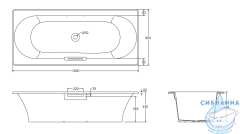 Ванна чугунная Jacob Delafon Volute 180х80 без отверстий для ручек, без ножек