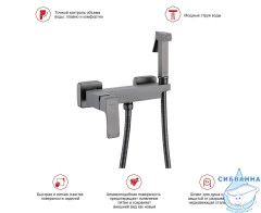 Смеситель Raglo R01.51.09 с гигиеническим душем (графит)