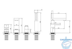 Смеситель для для ванны на борт Abber Daheim AF8213G  (золото)