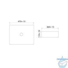 Раковина на столешницу 47 см Iddis Slide SLIWS02i27