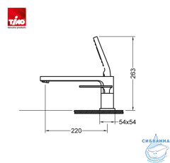 Смеситель для ванны на борт Timo Torne 4330/17Y (золото матовое )