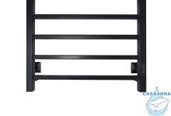 Полотенцесушитель электрический Санприз Квадро П8 50х80 (черный матовый) (подключение универсальное)